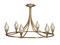lustre 6 lampes classique Cvl iliade bruni Bruni Laiton massif