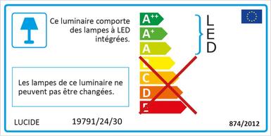 Lampadaire Zenith LED Noir Lucide 19791/24/30