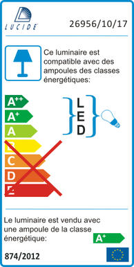 Spot 2 lampes led Lucide Ride-Led Cuivre Métal