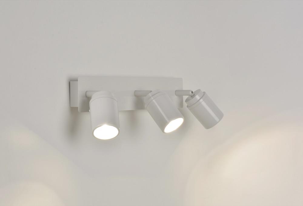 Lot de 2 appliques LED chrome, orientables, éclairage salle de bain, spots,  lampes pièce humide, blanc