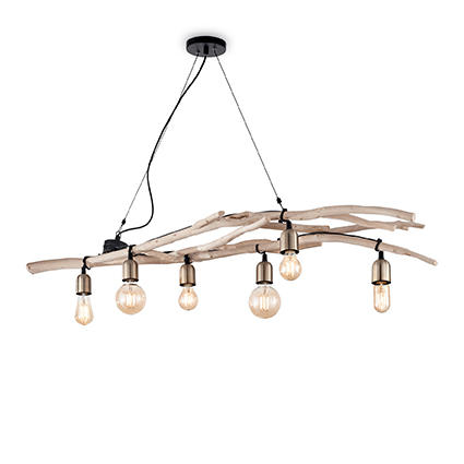 Lustre en bois flotté, suspension luminaire en bois flotté, lampe suspendue  contemporaine, lampe de plafond - Un grand marché